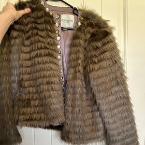 Boston Proper Fur Jacket